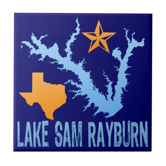 See Sam Rayburn, Texas Fliese (Vorderseite)