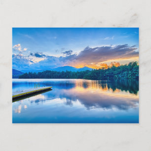 See,Santeetlah,groß,geräuchert,Berge,Nord,Caroli Postkarte