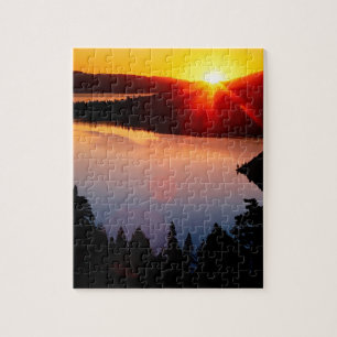 See-Smaragdbucht Tahoe Sonnenuntergang