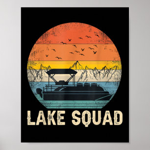 See Squad Vintage-Pontonboot Kapitän Sommer-Vibes Poster