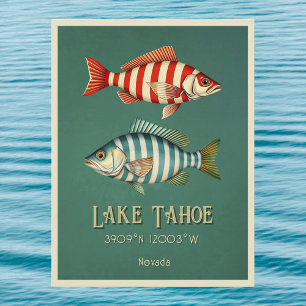 See Tahoe Nevada Fisch Postkarte