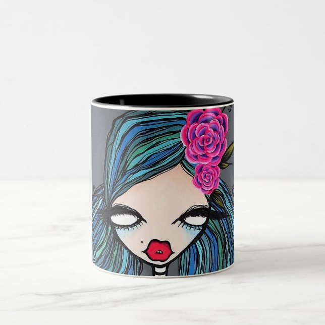 "See" Tasse, schwarz Zweifarbige Tasse (Mittel)