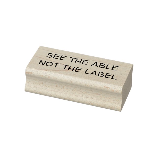See the able, not the label  gummistempel (Stempel)