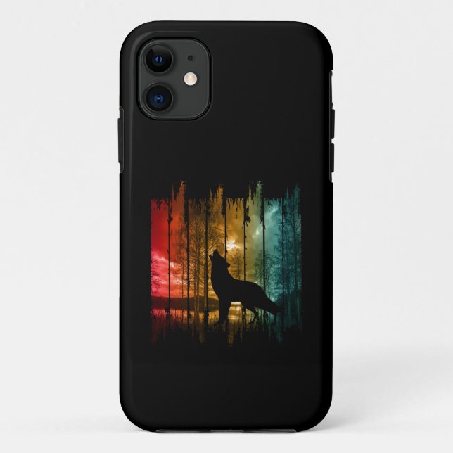 SEE TREES WOLF HOWLING Case-Mate iPhone HÜLLE (Rückseite)