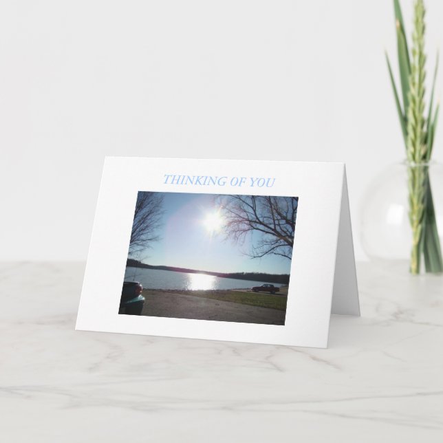 See u. sonniger blauer Himmel Karte (Vorderseite)