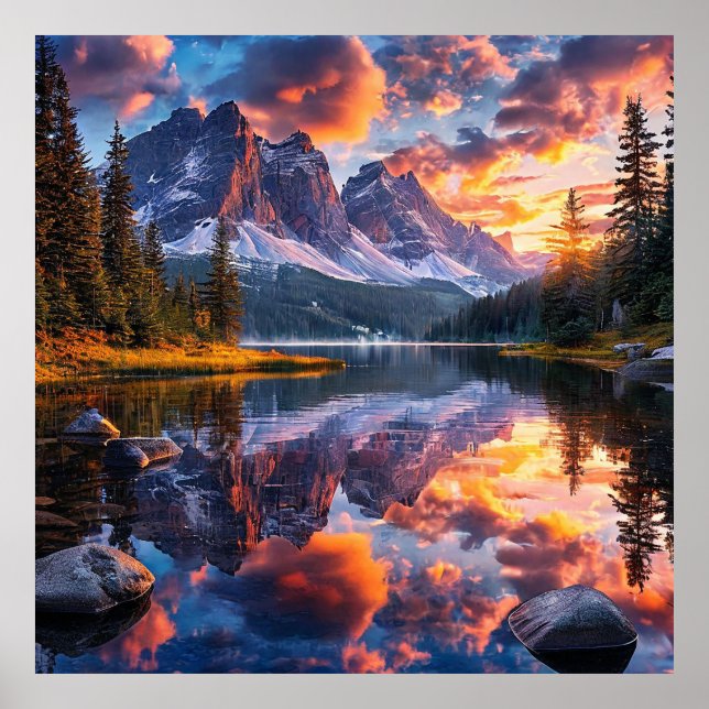 See und Berge Poster (Vorne)