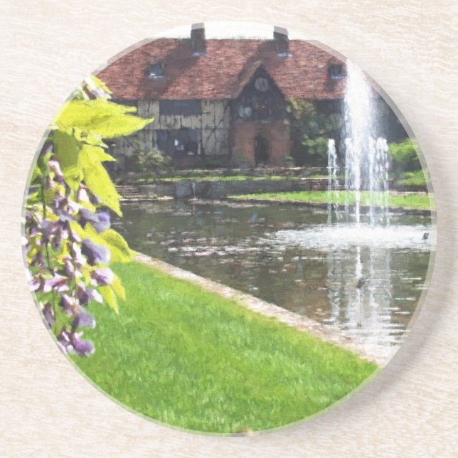 See und Brunnen bei RHS Wisley Getränkeuntersetzer (Vorne)