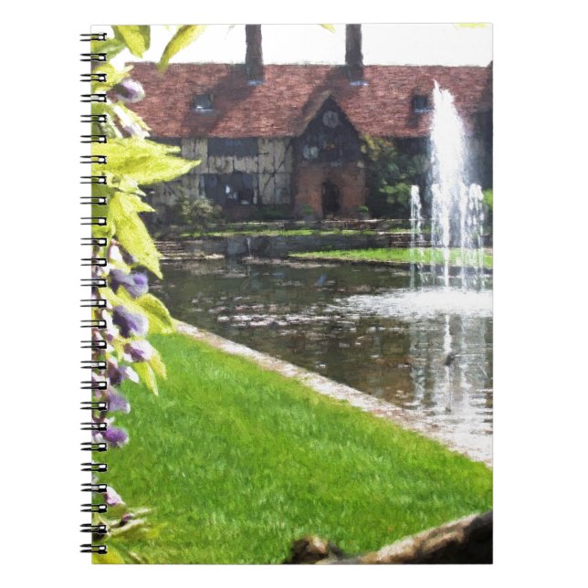 See und Brunnen bei RHS Wisley Notizblock (Vorderseite)