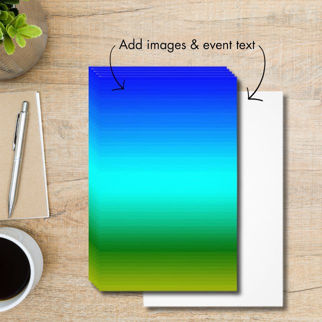 See und Himmel Blau und Grün Flyer (Sea and Sky Blue and Green Gradient Flyer)