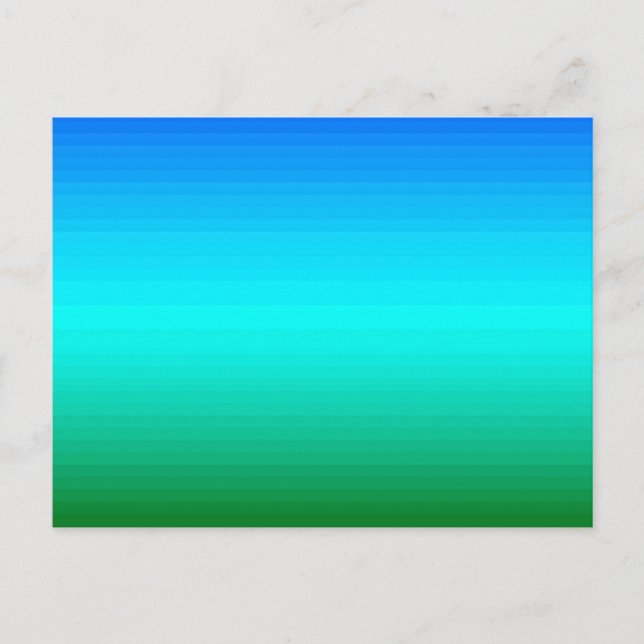 See und Himmel Blau und Grün Postkarte (Vorderseite)