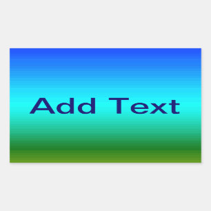 See und Himmel Blau und Grün Rechteckiger Aufkleber