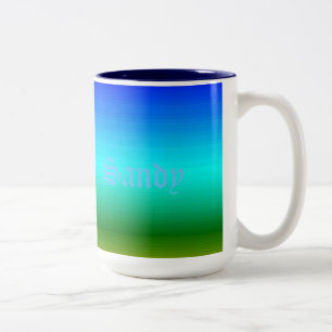 See und Himmel Blau und Grün Zweifarbige Tasse