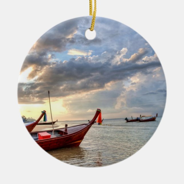 See und Schiff Keramik Ornament (Vorne)