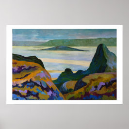 See- und Strandküste in der Bretagne Poster