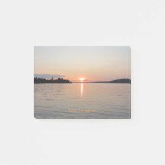 See-Vermilion Sonnenuntergang-blaues Rosa Post-it Klebezettel