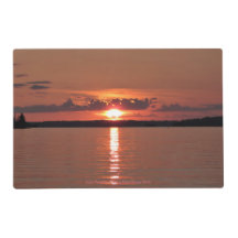 See-Vermilion Sonnenuntergang-Rosa-orange