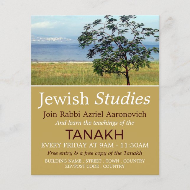 See von Galiläa, Israel, Judentum, jüdische Studie Flyer (Vorne)