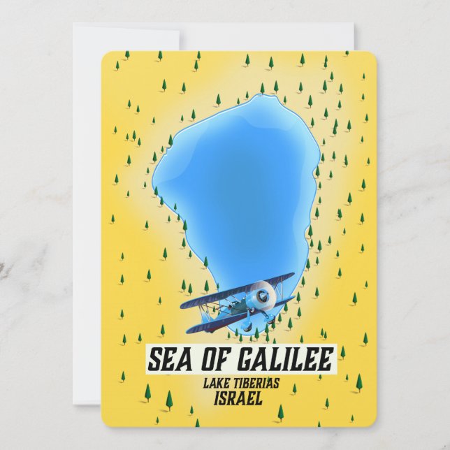 See von Galiläa Israel Kartenplakat (Vorderseite)