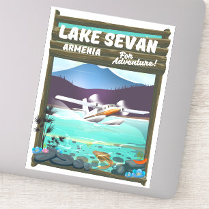 See von Sevan Armenien Vintage Reiseposter Aufkleber