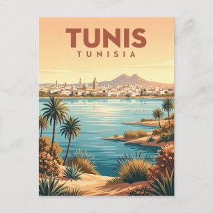 See von Tunis Tunesien Postkarte