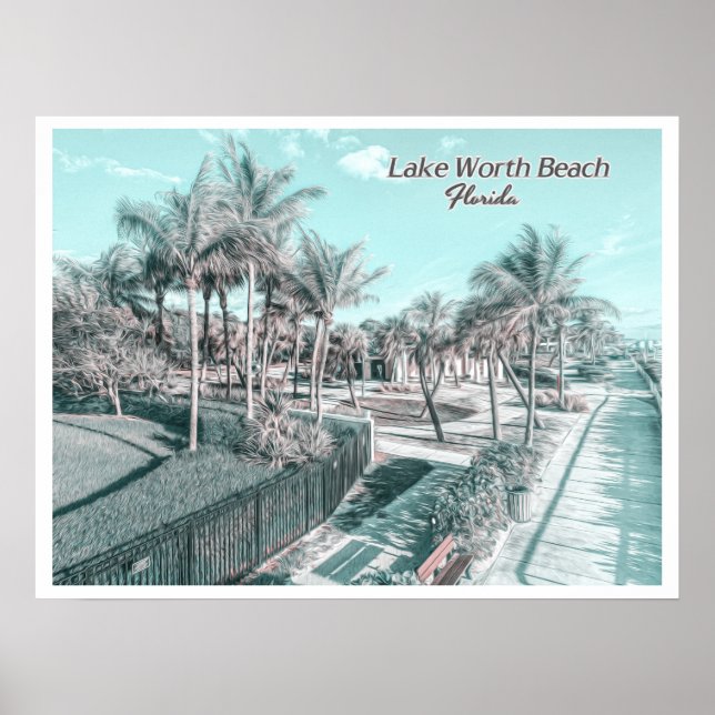 SEE WORTH BEACH - PALM BEACH FLORIDA POSTER (Vorne)