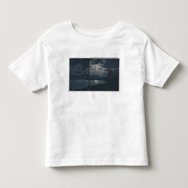 See Yellowstone, WYView von See durch Mondschein Kleinkind T-shirt (Vorderseite)