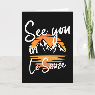 See You In Le Sauze Frankreich Wandervakation Ski Karte