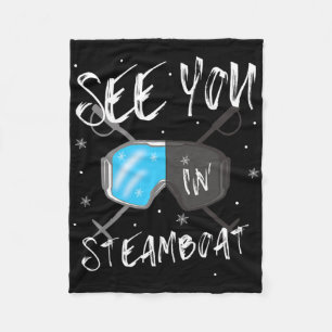 See You In Steamboat USA Urlaub Ski Brille Fleecedecke