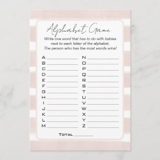 See You Soon Baby Shower Alphabet Spiel Einladung