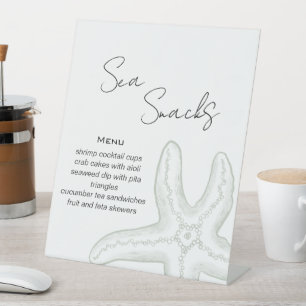See You Soon Baby Shower Food Buffet is translated Sockelschild
