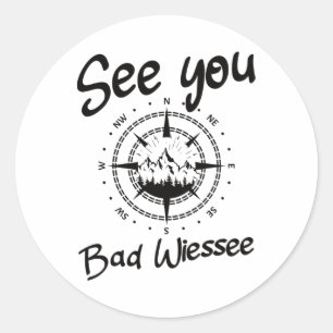 See You Wandern Bad Wiessee Deutschland Urlaub Ski Runder Aufkleber