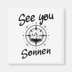 See You Wandern Sonnen Deutschland Urlaub Ski Comp Magnet