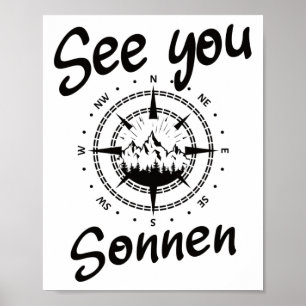 See You Wandern Sonnen Deutschland Urlaub Ski Comp Poster