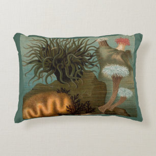 Seeanemone aus dem 19. Jahrhundert Dekokissen