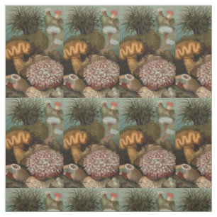 Seeanemone aus dem 19. Jahrhundert Stoff