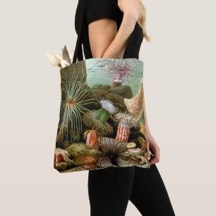 Seeanemonen Meeresleben, Vintage Meereslebewesen Tasche