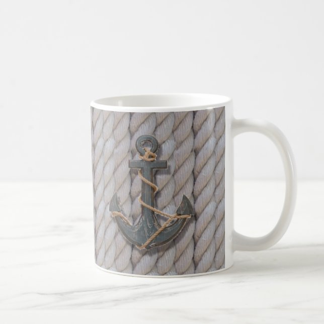 Seeanker des grauen Küstenstrandseils Kaffeetasse (Rechts)
