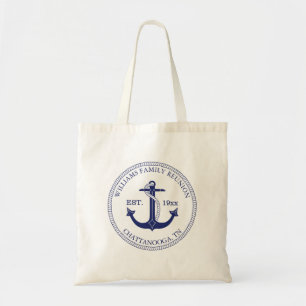 Seeanker-Familien-Wiedersehen-Monogramm Tragetasche