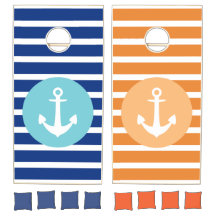 Seeanker gestreiftes Cornhole