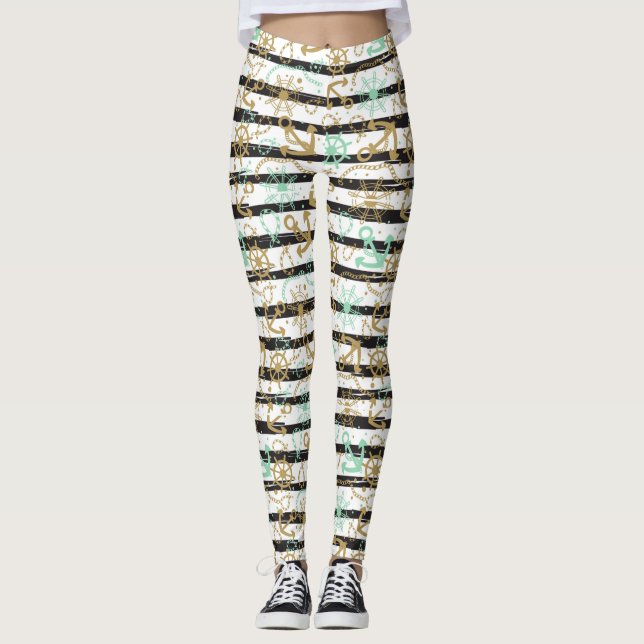 Seeanker-Muster Leggings (Vorderseite)