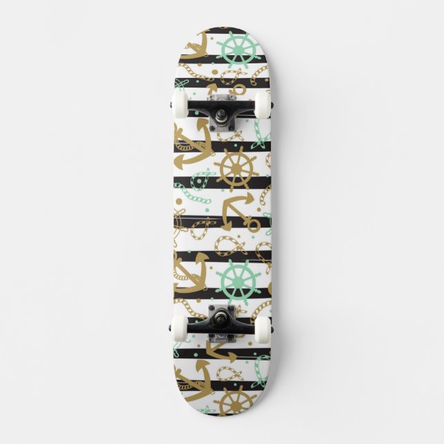 Seeanker-Muster Skateboard (Vorderseite)
