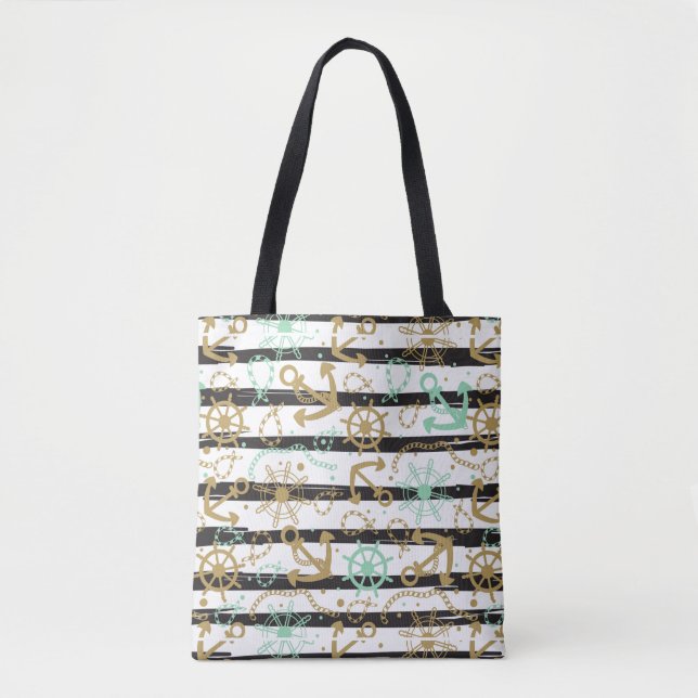 Seeanker-Muster Tasche (Vorderseite)