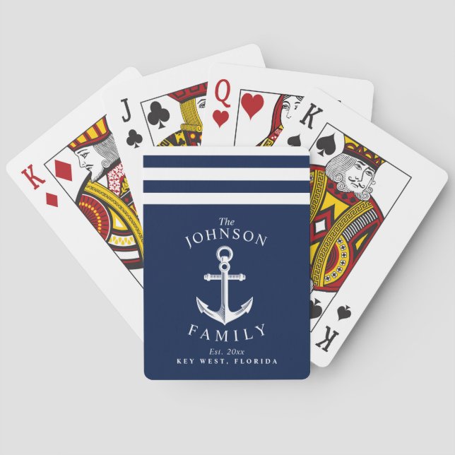 Seeanker-Themed Familien-Wiedersehen Spielkarten (Rückseite)