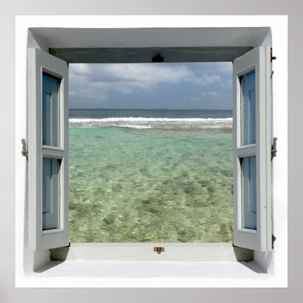 Strand Fenster Kunst &amp; Poster Zazzle.at