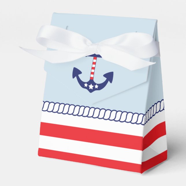 SeeBabyparty-patriotischer Anker danken Ihnen Geschenkschachtel (Vorderseite)