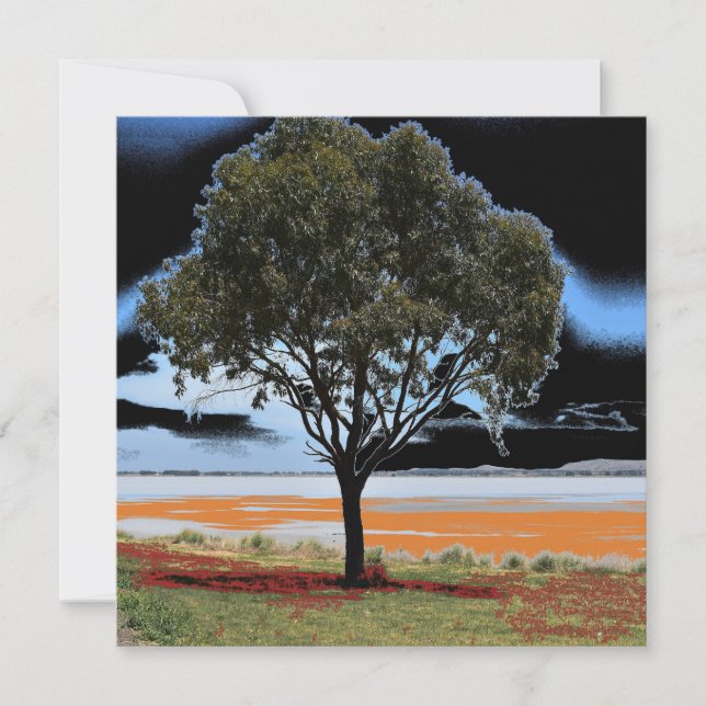 Seebad Solo Tree Flachkarte (Vorderseite)