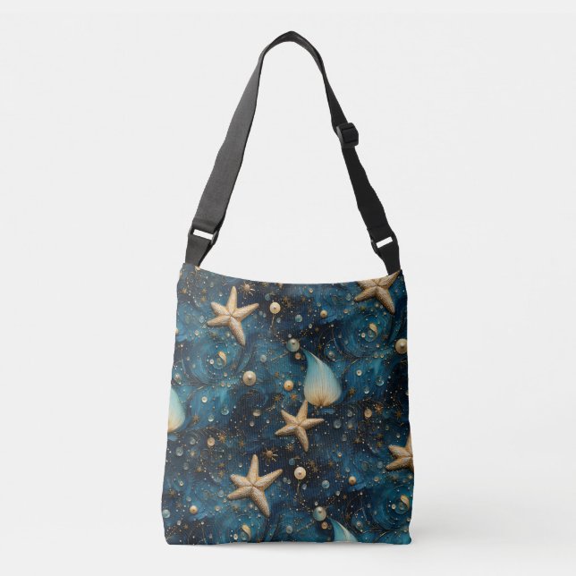 Seebarsch-Muster Cross-Body-Bag Tragetaschen Mit Langen Trägern (Vorderseite)