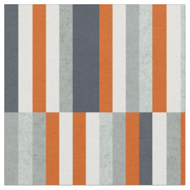 Seebauweise, Streifen Orange, blau Stoff