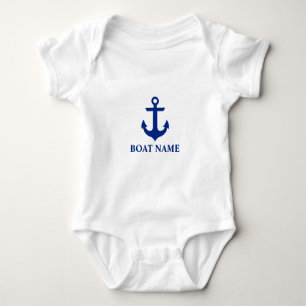 Seeboots-Namen-Anker-Baby Baby Strampler