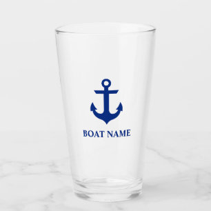Seeboots-Namen-Anker Glas